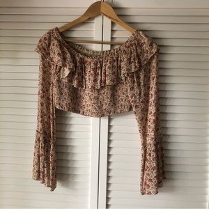 Kimchi Blue Bell sleeve crop top